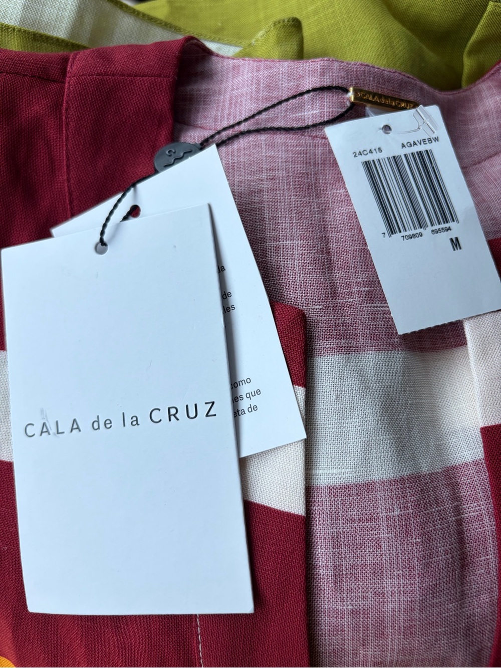 NWT Cala De La Cruz Siena Linen Dress in Agavebw - Picture 6 of 6